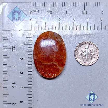 Cabujones ovalados de piedra solar africana de 32 x 23 x 7 mm