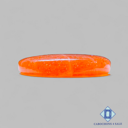 Cabujones ovalados de piedra solar africana de 33 x 27 x 7 mm