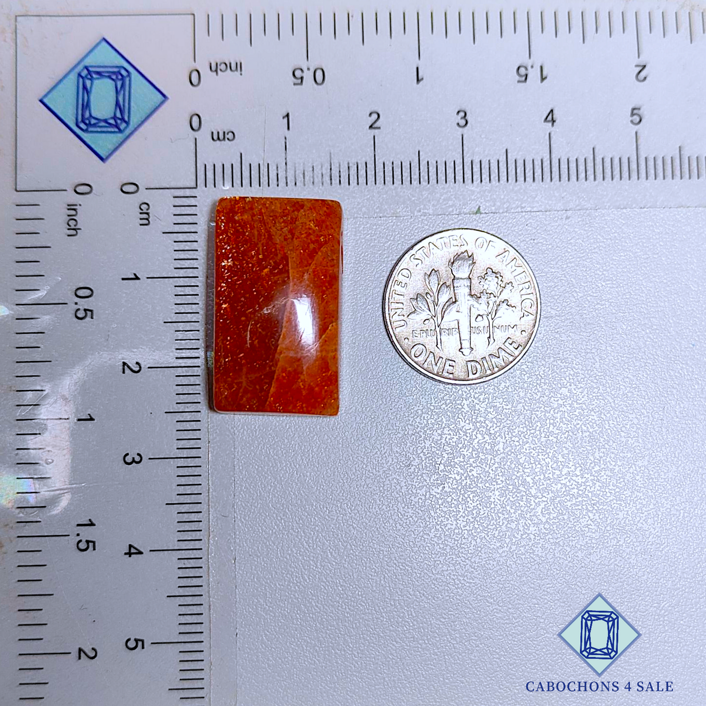 Cabujones de fantasía de piedra solar africana de 23 x 14 x 8 mm