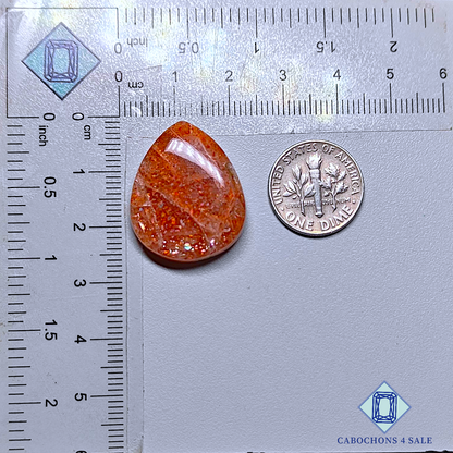 African Sunstone Pear Cabochons 25*20*6mm