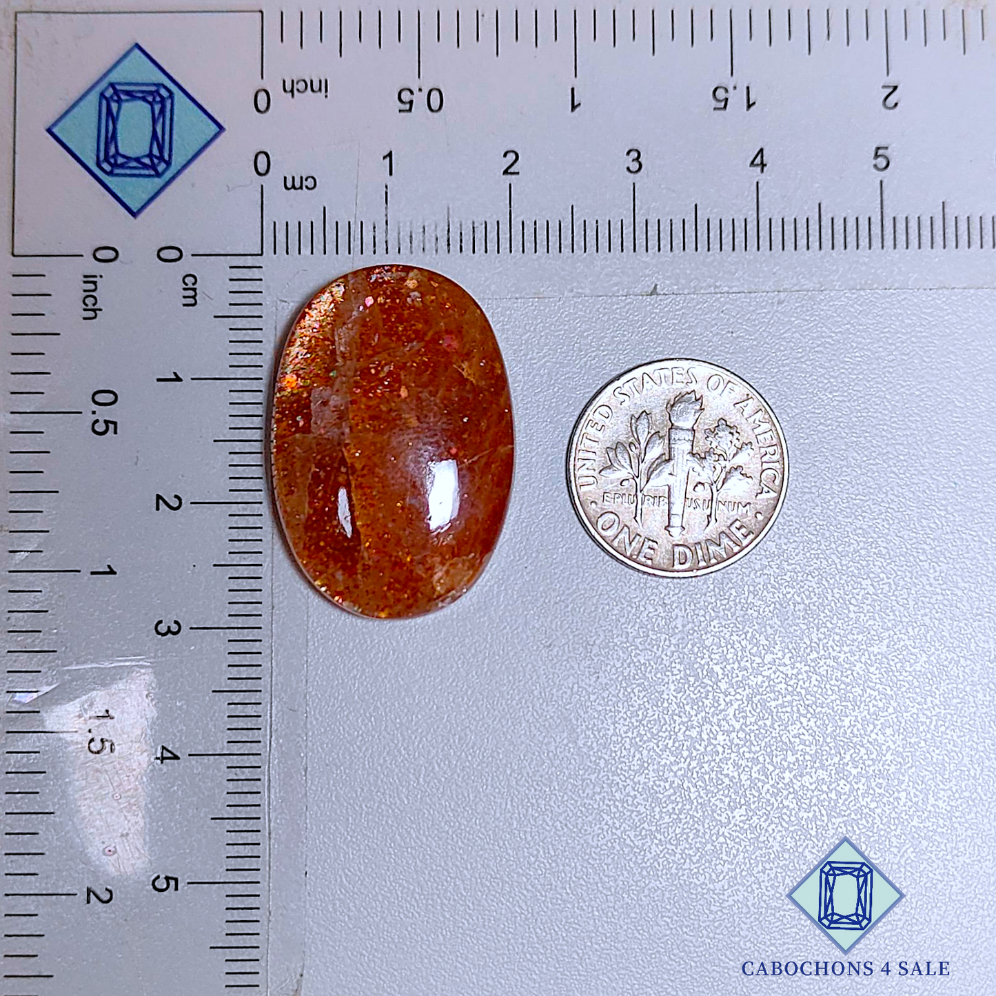 Cabujones ovalados de piedra solar africana de 28 x 19 x 7 mm