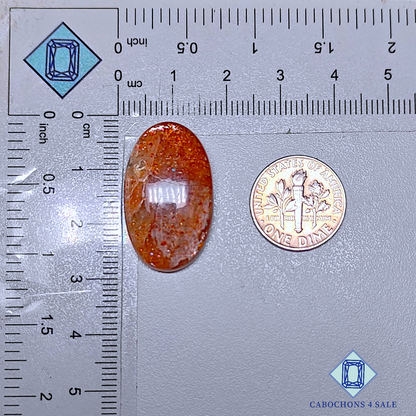 Cabujones ovalados de piedra solar africana de 27 x 16 x 6 mm