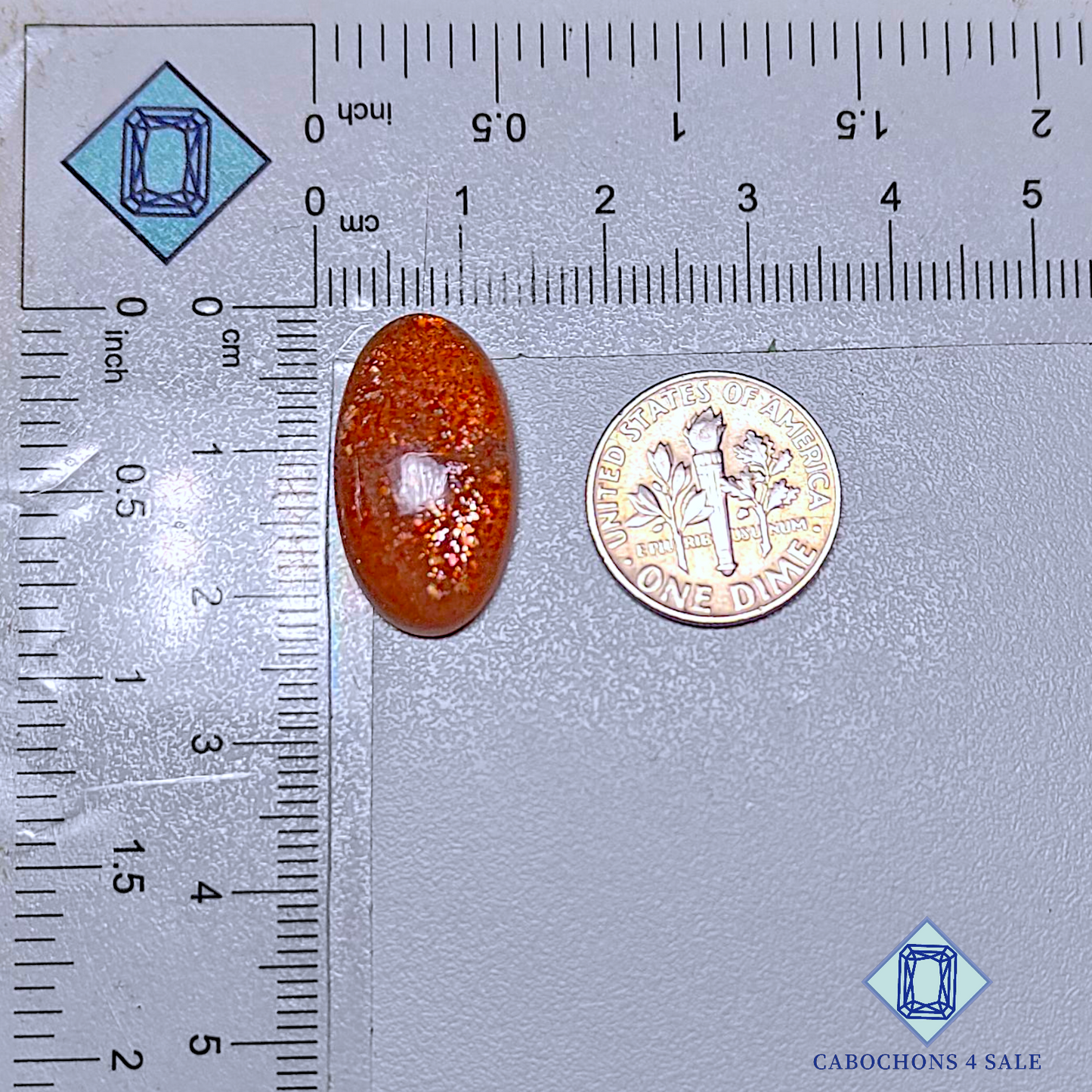 Cabujones ovalados de piedra solar africana de 22 x 12 x 6 mm