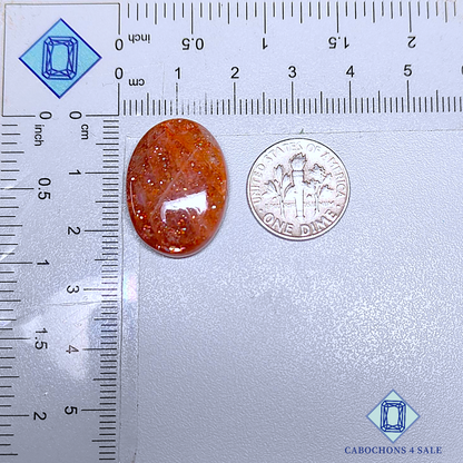 Cabujones ovalados de piedra solar africana de 23 x 17 x 7 mm
