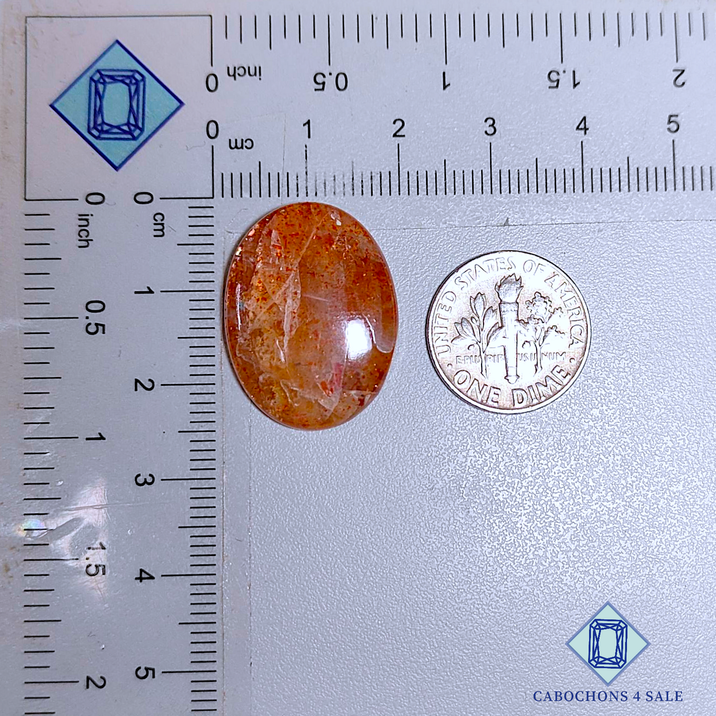 Cabujones ovalados de piedra solar africana de 24 x 18 x 5 mm