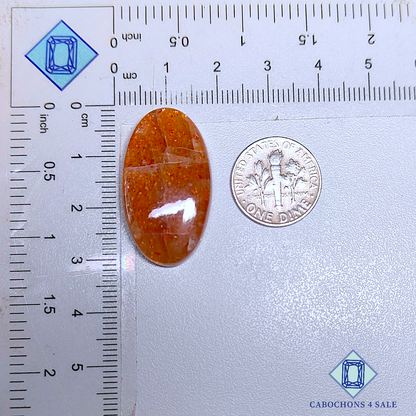 Cabujones ovalados de piedra solar africana de 23 x 17 x 6 mm
