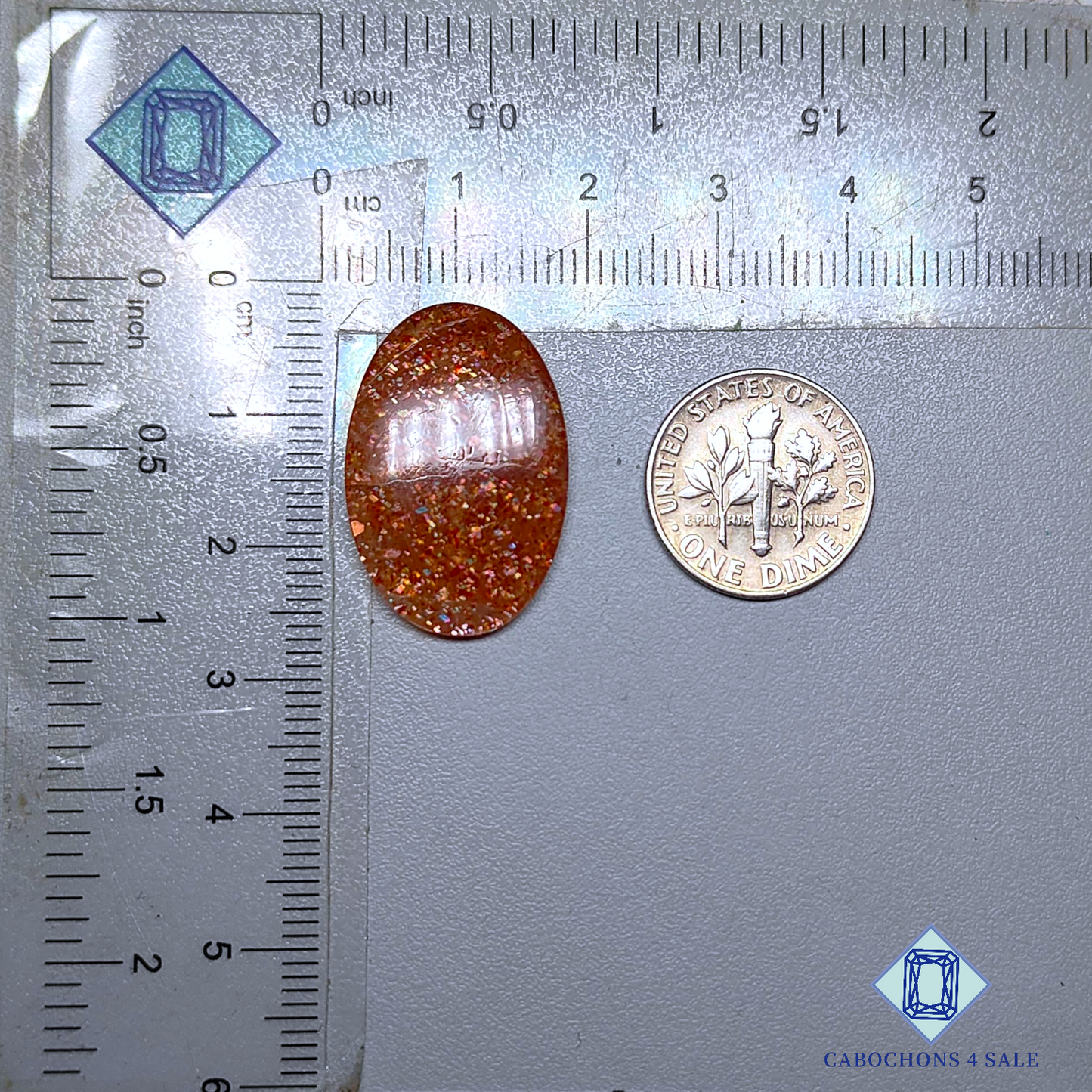 Cabujones ovalados de piedra solar africana