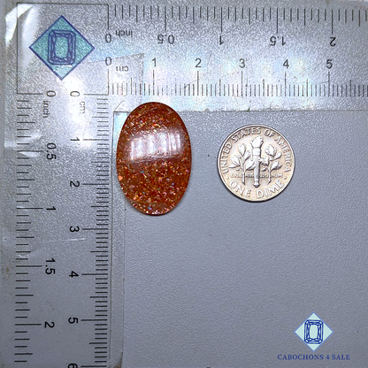 Cabujones ovalados de piedra solar africana