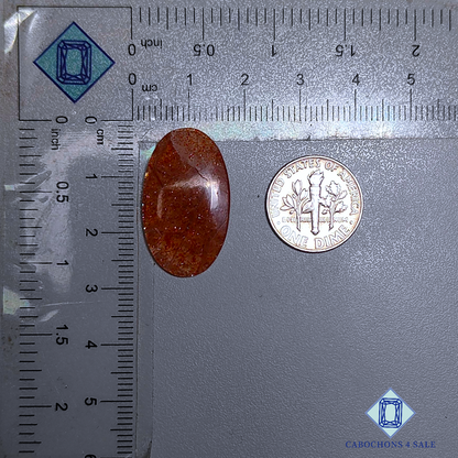 Cabujones ovalados de piedra solar africana