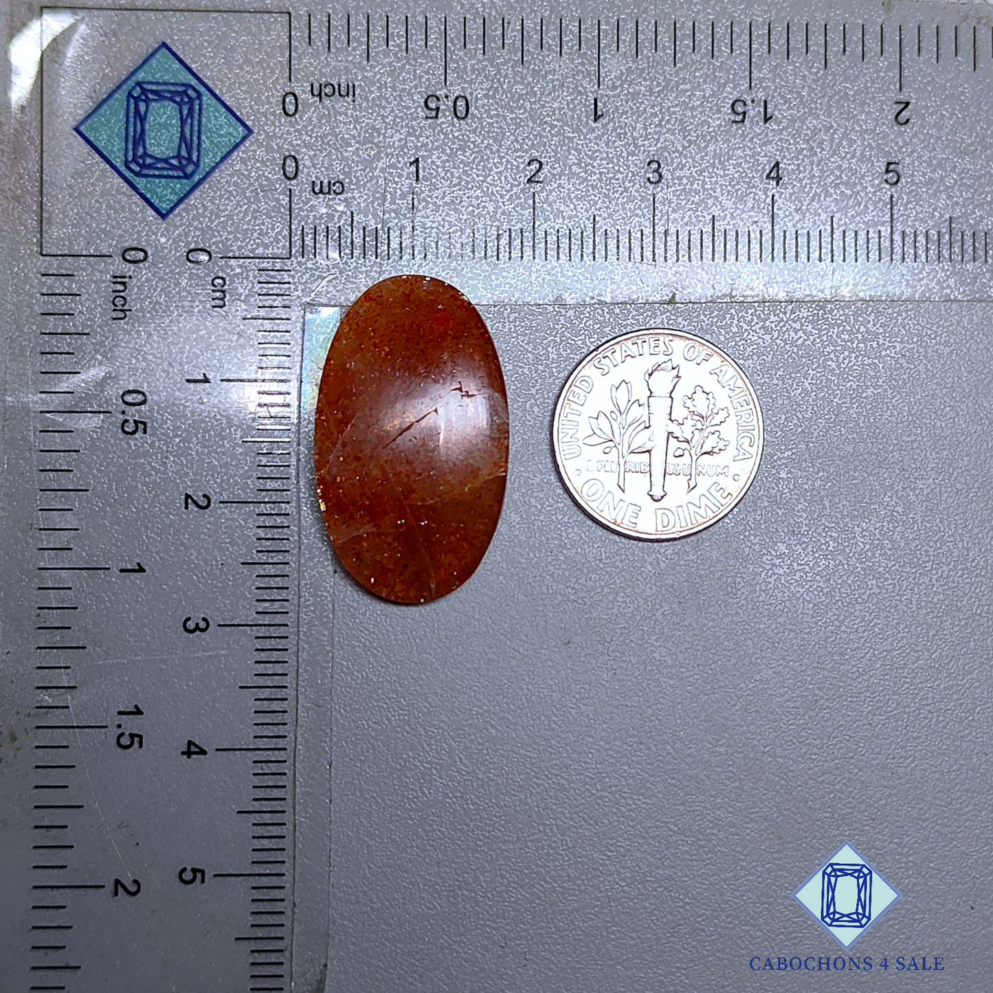 Cabujones ovalados de piedra solar africana