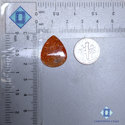 African Sunstone Pear Cabochons