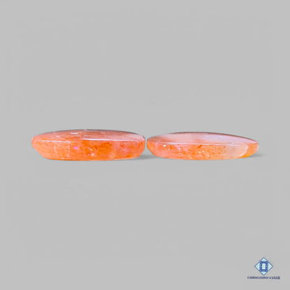 Natural African Sunstone Gemstone Pear Pairs 30*18*4mm from Tanzania available for sale