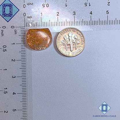 Natural Confetti Sunstone Gemstone Fancy Cabochons 15*13*3mm available for sale
