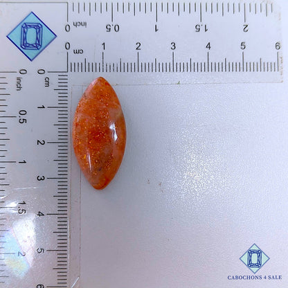 Cabujones marquesa de piedra solar africana natural de 31 x 15 x 5 mm disponibles para la venta