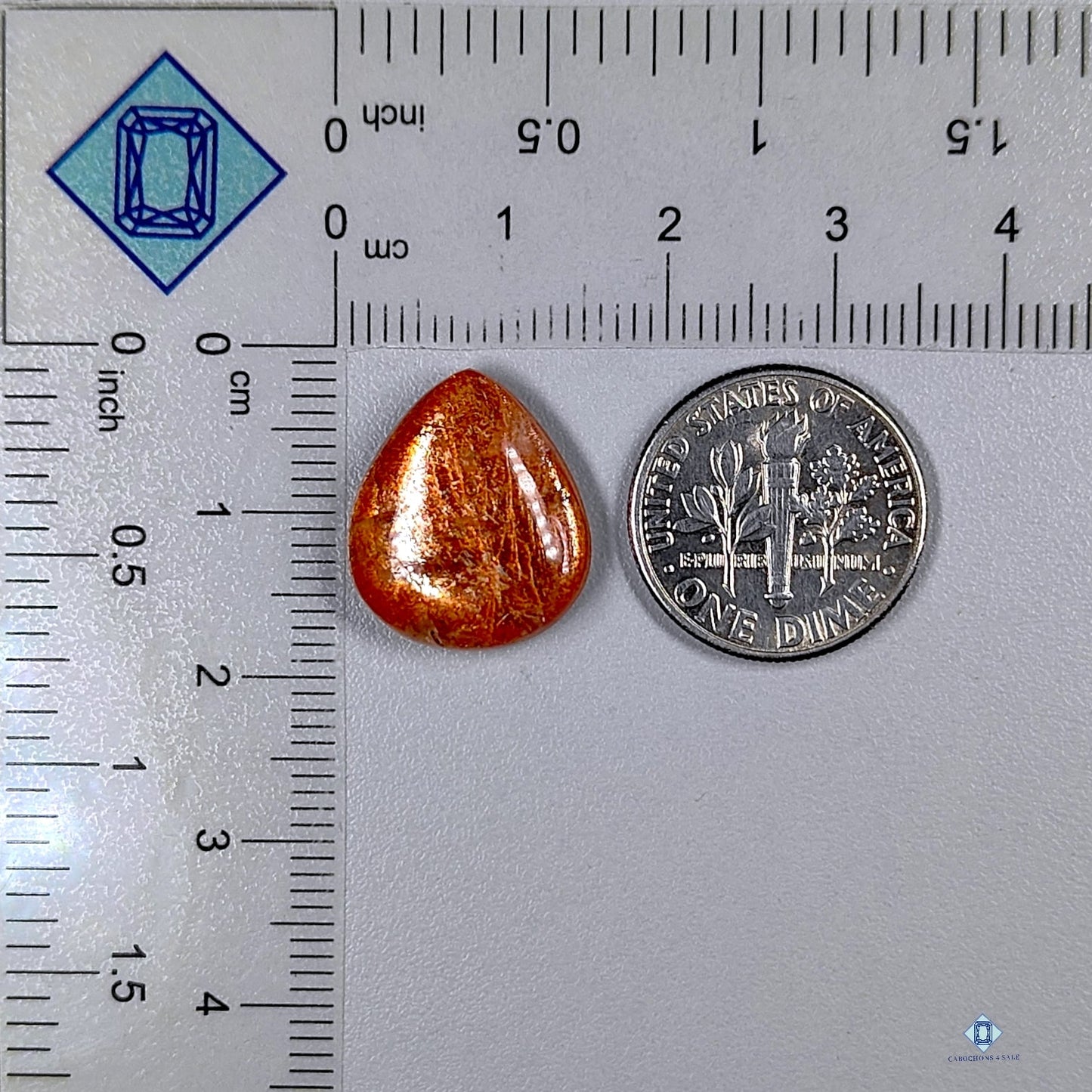 African Sunstone Pear Cabochons