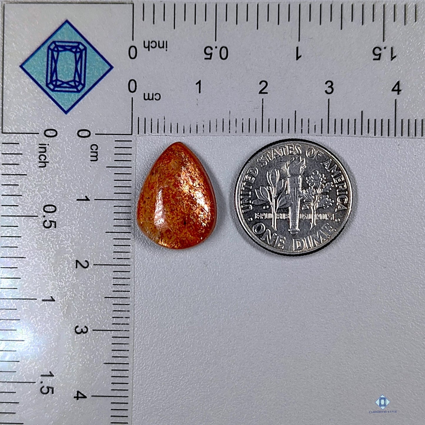 African Sunstone Pear Cabochons