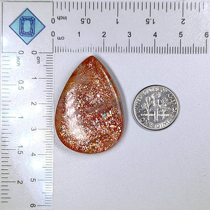 African Sunstone Pear Cabochons