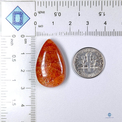 African Sunstone Pear Cabochons