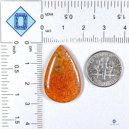 African Sunstone Pear Cabochons