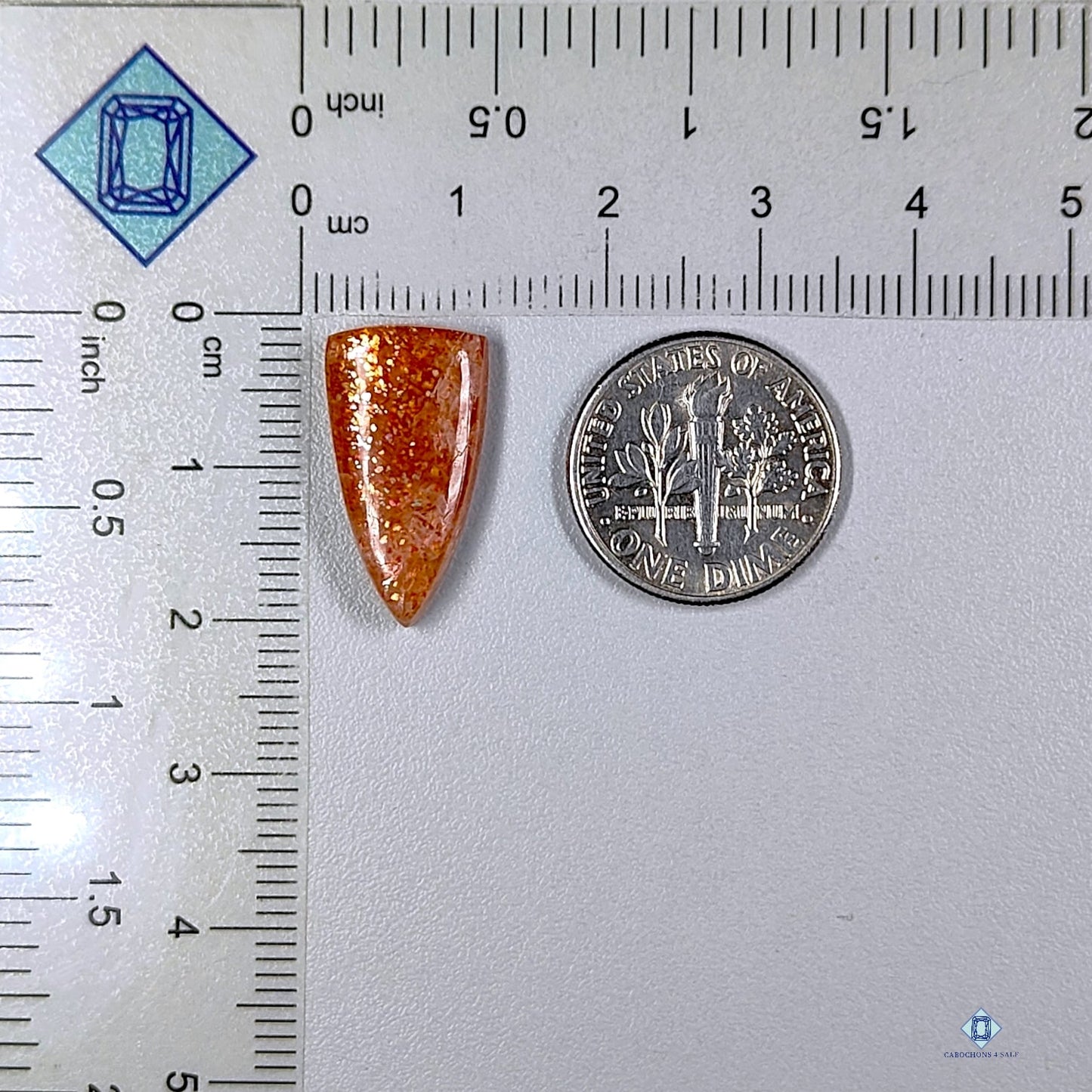 African Sunstone Triangle Cabochons