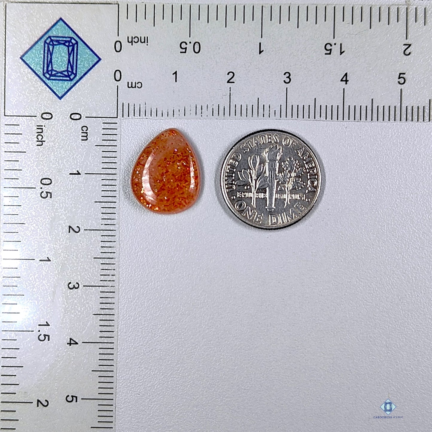 African Sunstone Pear Cabochons