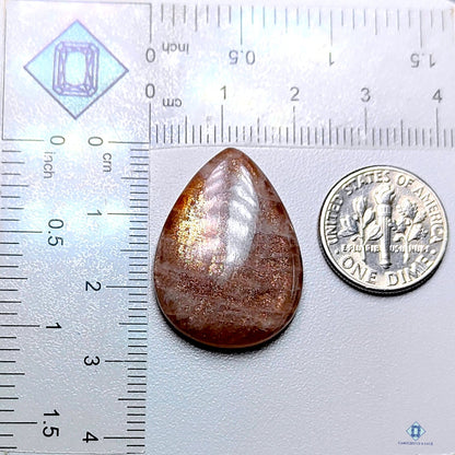 African Sunstone Pear Cabochons