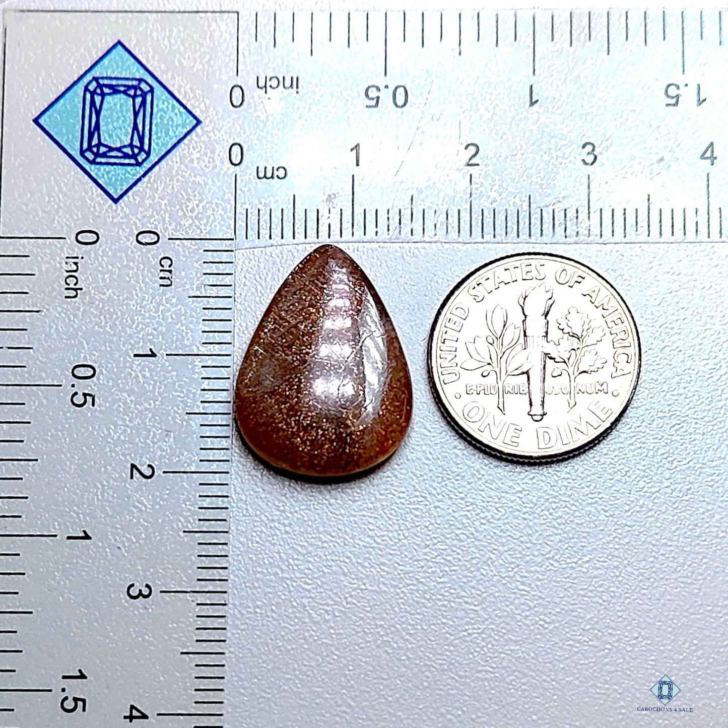 African Sunstone Pear Cabochons