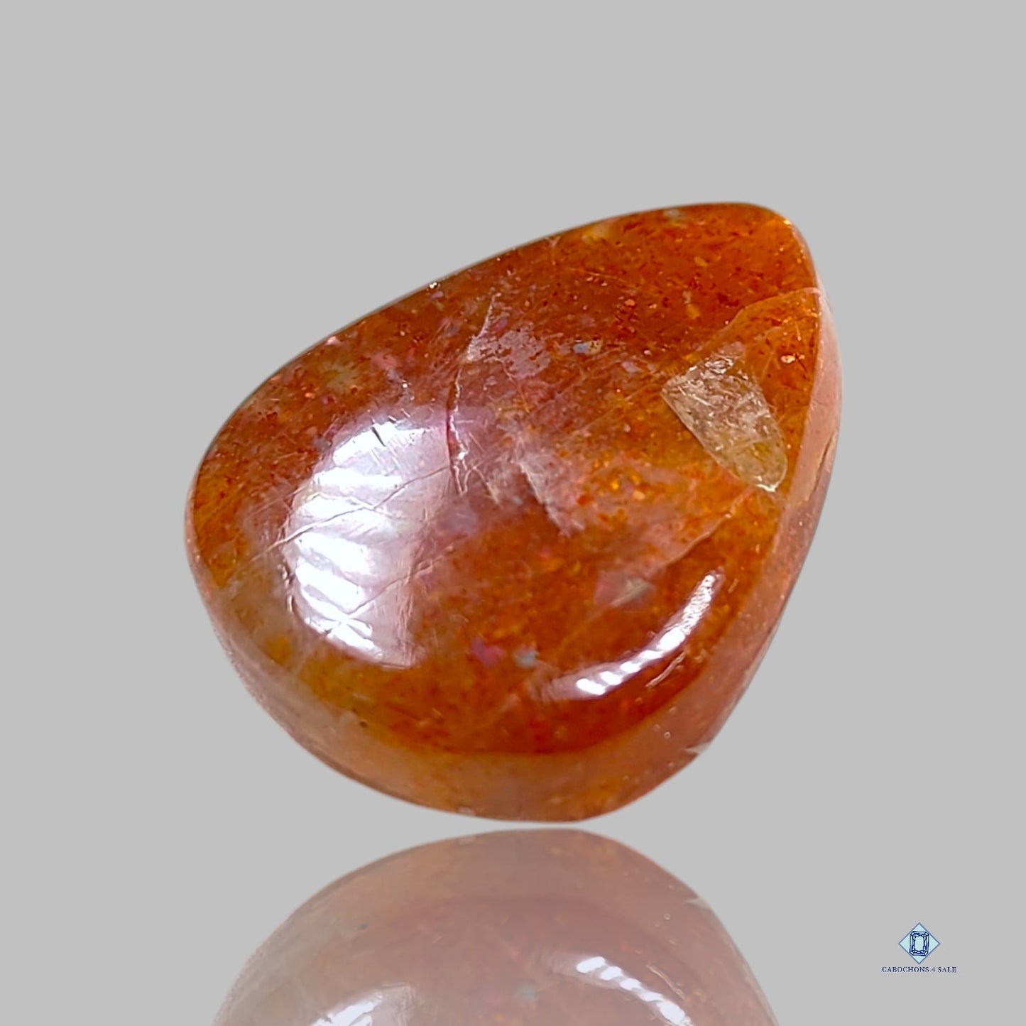 African Sunstone Pear Cabochons