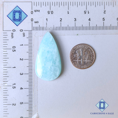 Cabujones de pera de amazonita