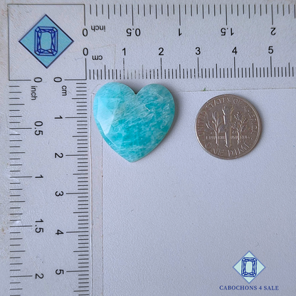 Amazonite Heart Carvings