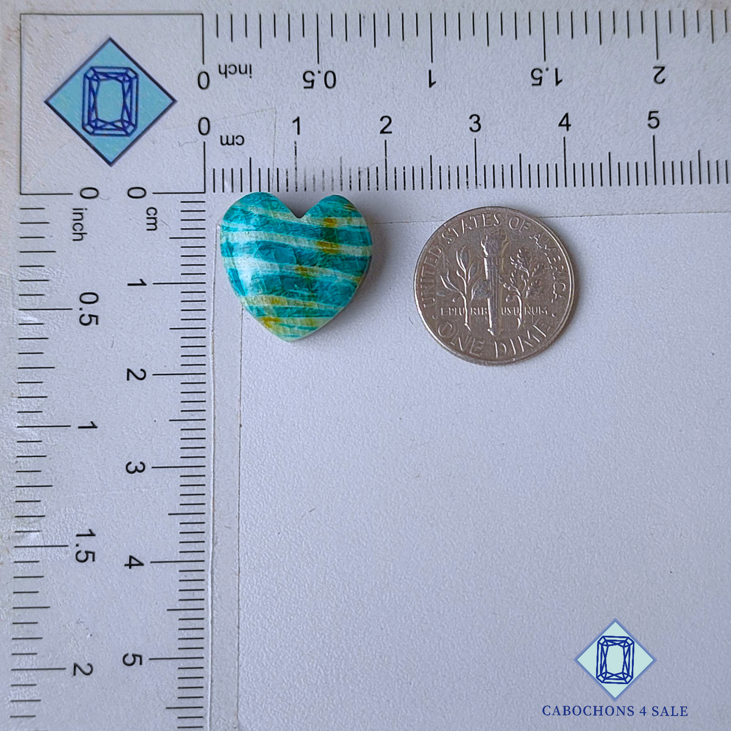 Amazonite Heart Carvings