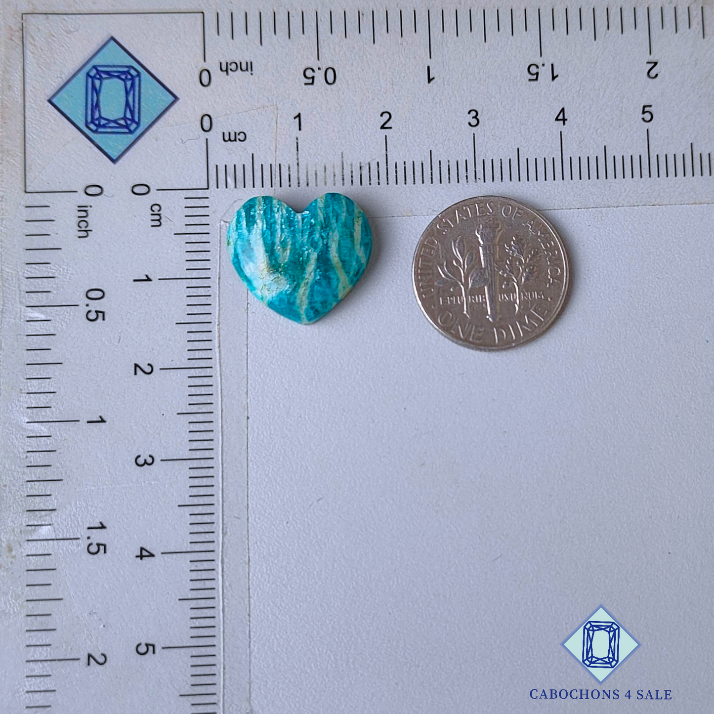 Amazonite Heart Carvings