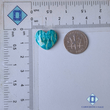 Amazonite Heart Carvings