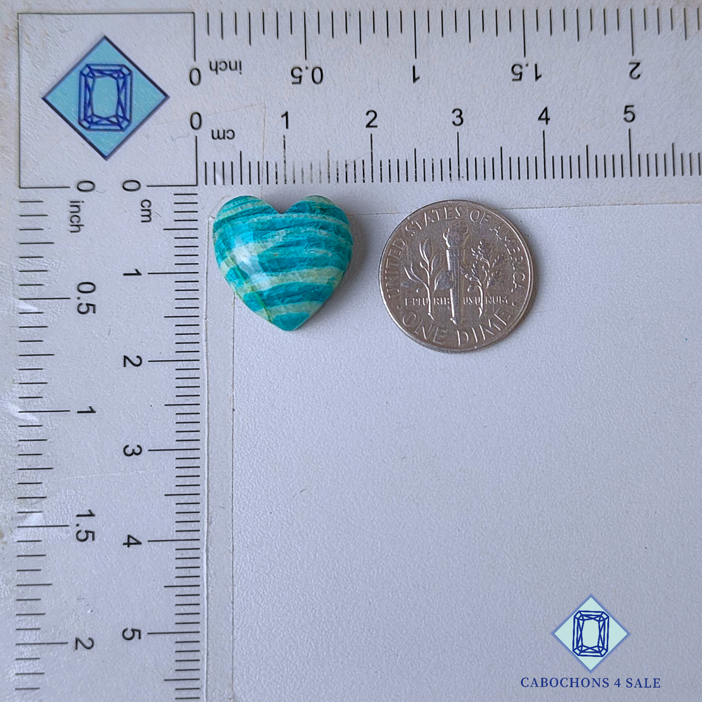 Amazonite Heart Carvings