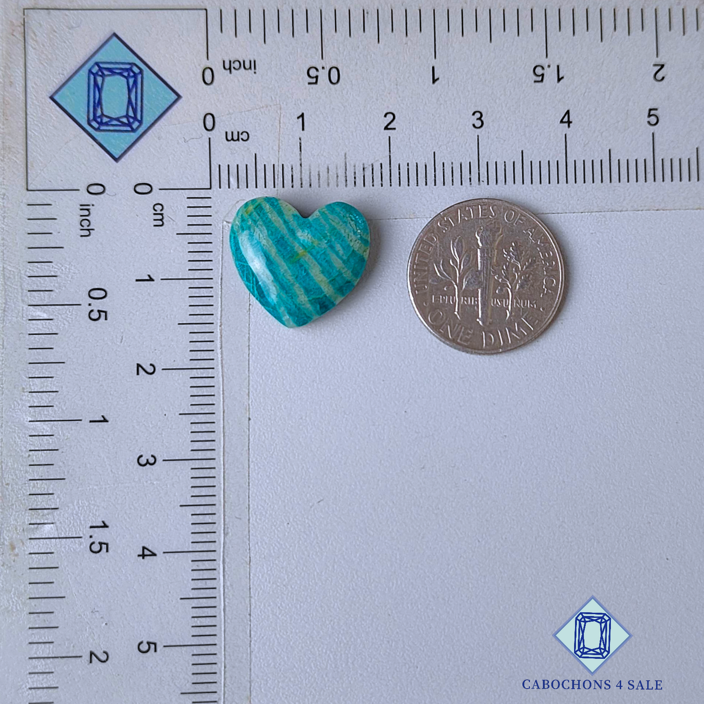 Amazonite Heart Carvings