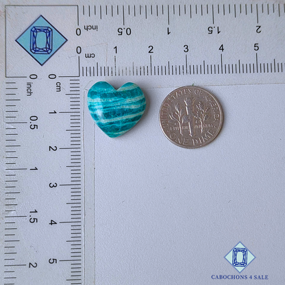 Amazonite Heart Carvings