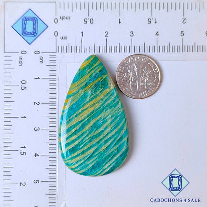 Cabujones de pera de amazonita