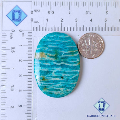 Cabujones ovalados de amazonita