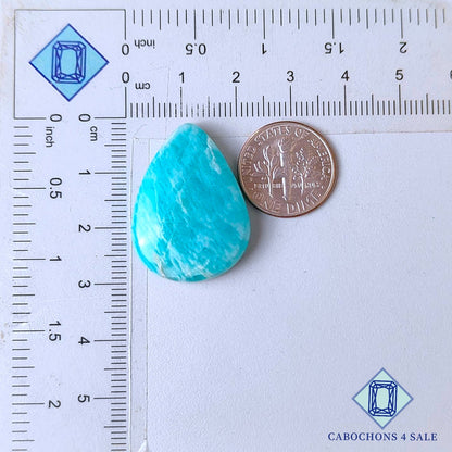 Cabujones de pera de amazonita