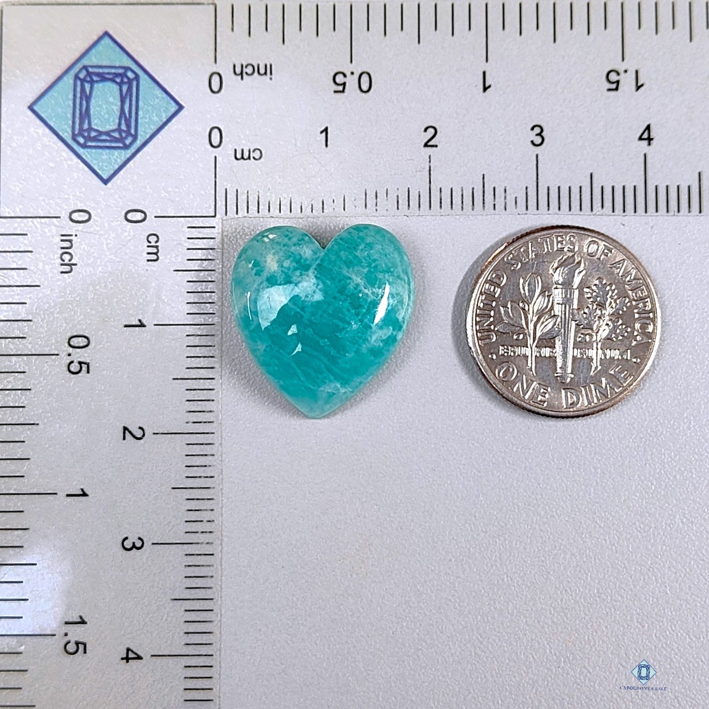 Amazonite Heart Carvings