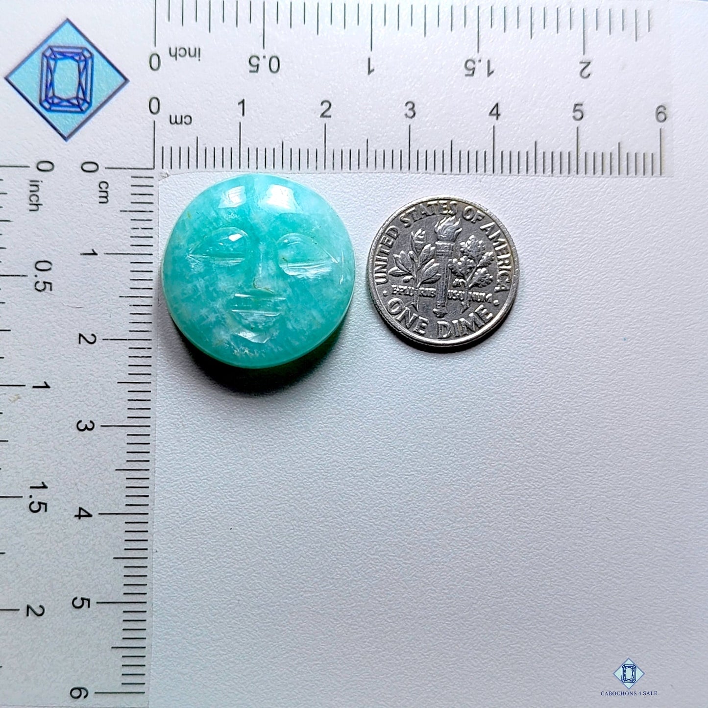 Amazonite Round Carvings