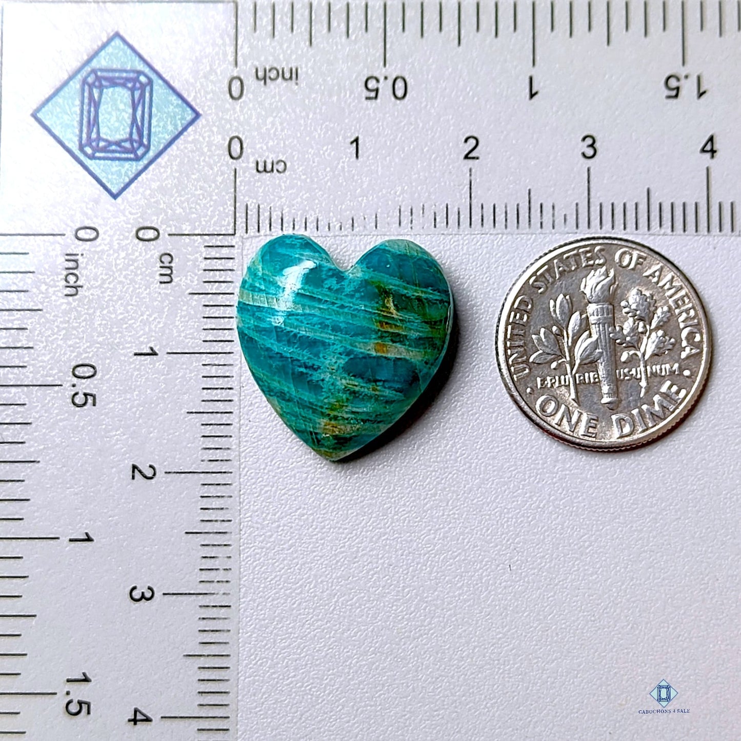 Amazonite Heart Carvings