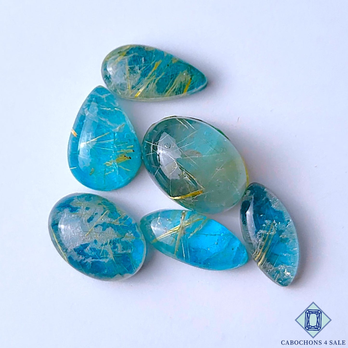 Amazonite Rutile Quartz Doublets