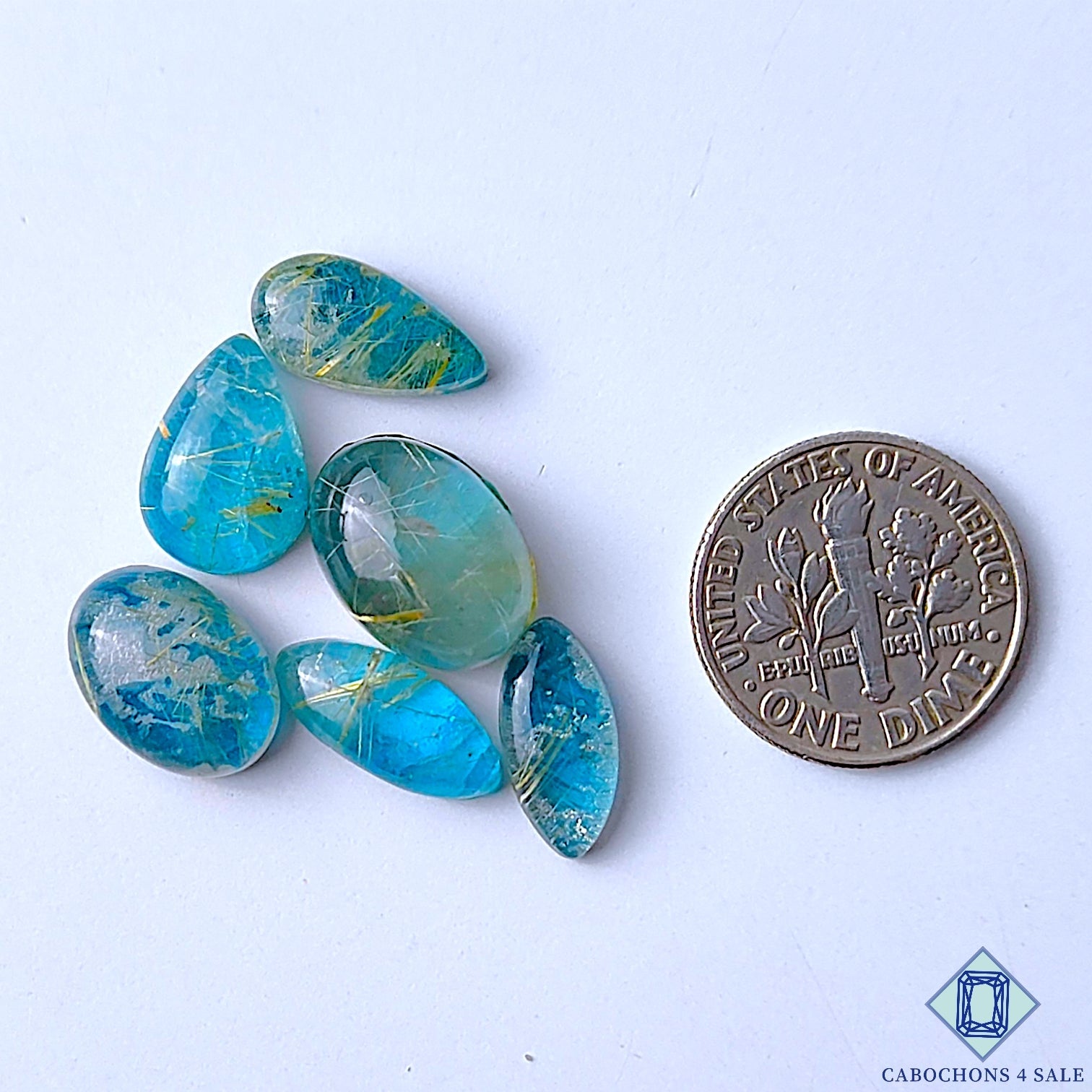 Amazonite Rutile Quartz Doublets