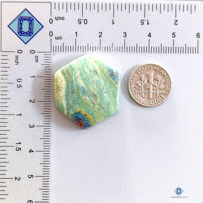 Ruby Fuchsite Hexagon Cabochons