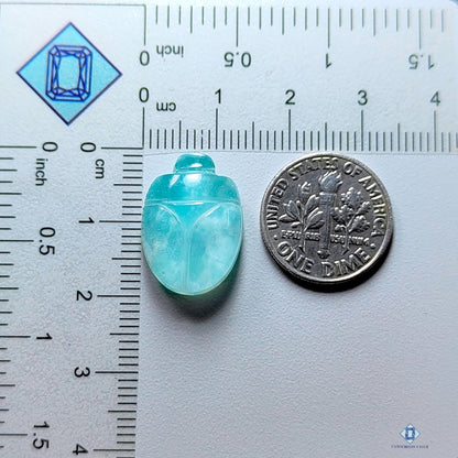 Amazonite +  Crystal Quartz Doublets Fancy Carvings