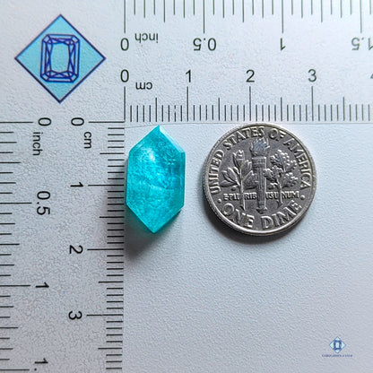 Amazonite +  Crystal Quartz Doublets Hexagon Doublets