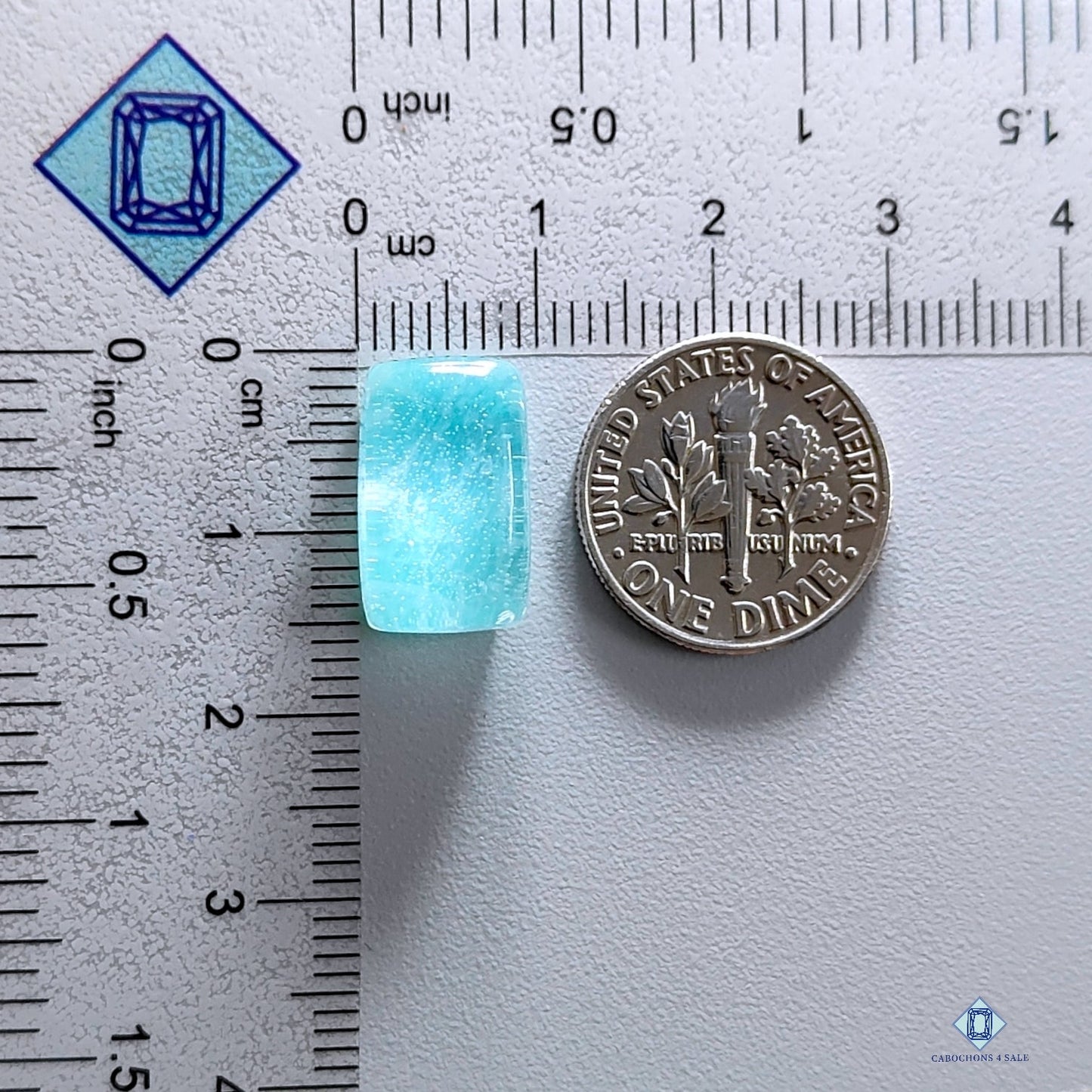 Amazonite +  Crystal Quartz Doublets Rectangle Doublets