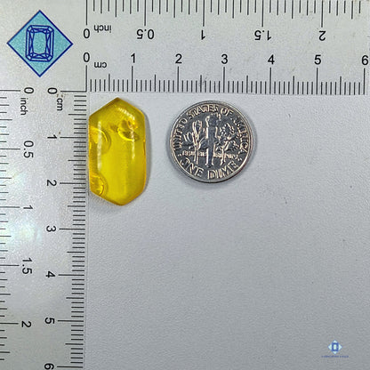 Amber Hexagon Cabochons