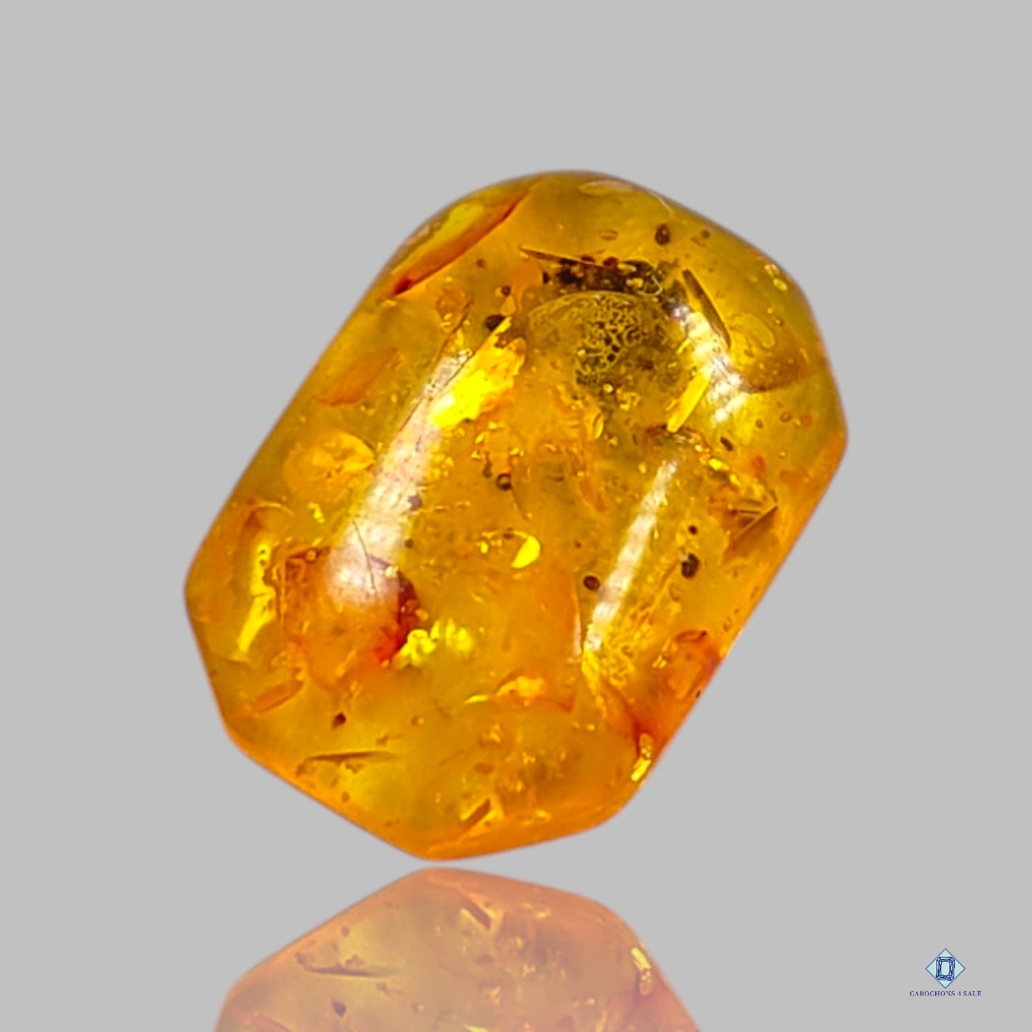 Amber Hexagon Cabochons